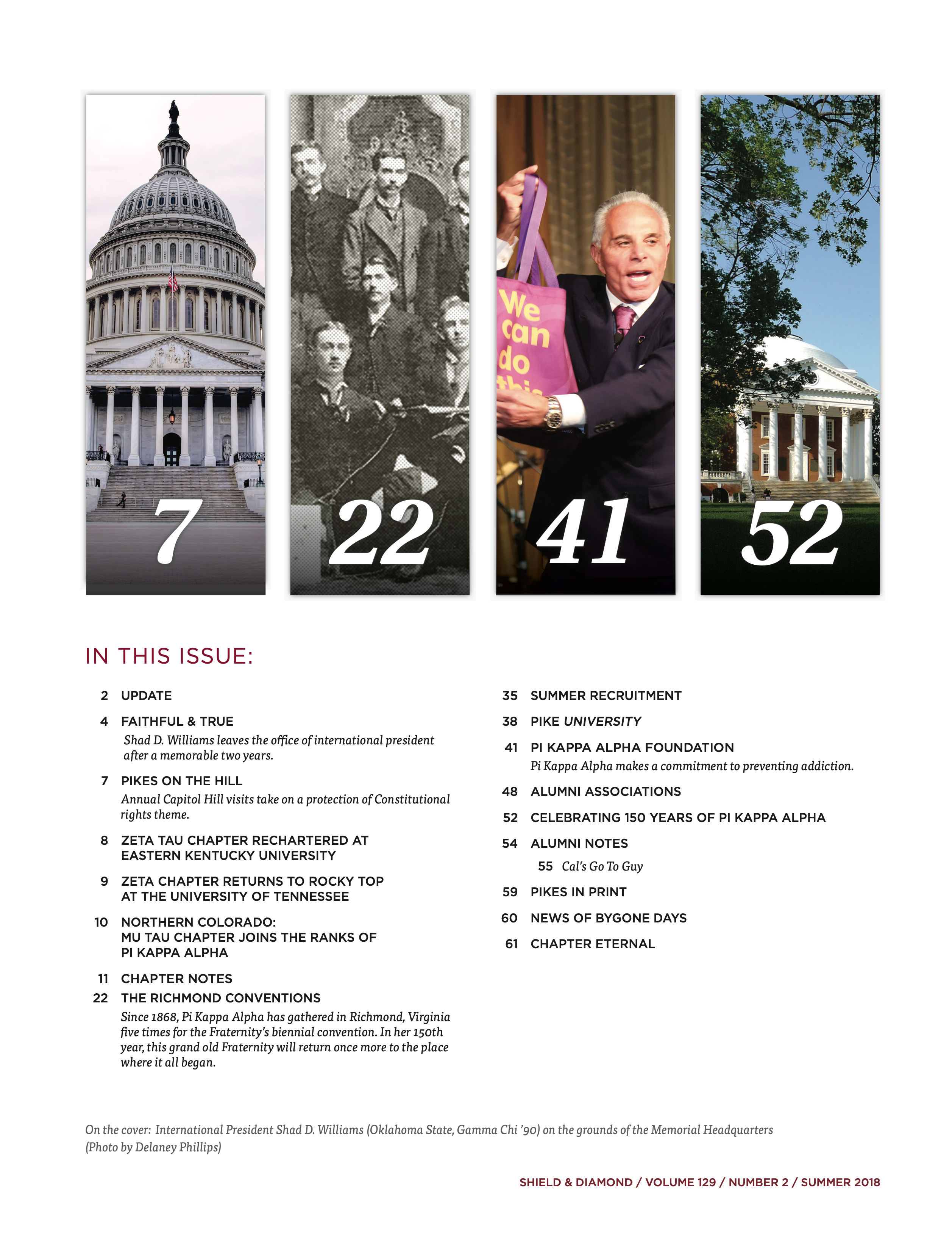 Shield & Diamond, Vol. 129, No. 2, Table of Contents